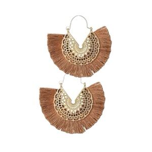 Time And Tru Fringe Hoop Earrings